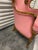 Rose 1980s Victorian Style Rose Pink Wingback Chair For Sale - Image 8 of 12
