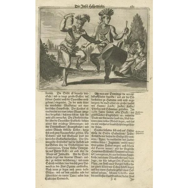 This original copper engraving, extracted from the scarce German edition of Arnoldus Montanus' "Die Unbekante Neue Welt...