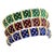 Late 20th Century Three-Piece Bangel / Cuff Set Red Green & Blue Enamel 18 Kt Gold 286 Gm, Hidalgo For Sale - Image 15 of 18