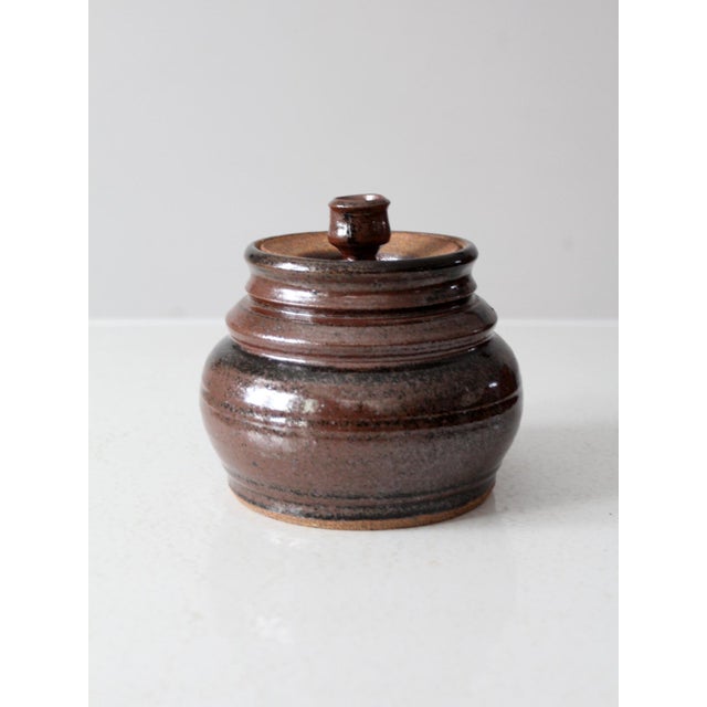 Vintage Studio Pottery Jar For Sale - Image 4 of 11