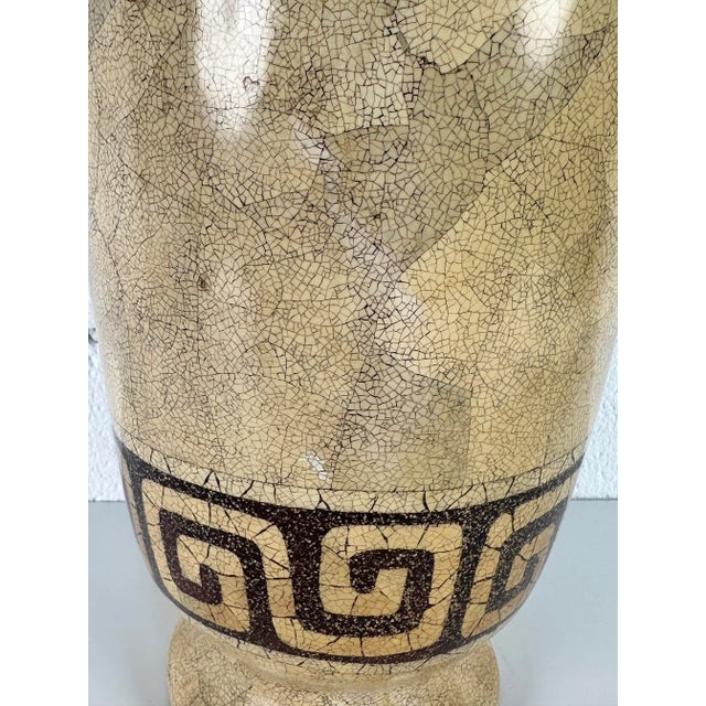 Maitland-Smith Brown Beige Ceramic Crackled Eggshell Vase For Sale In Charlotte - Image 6 of 7