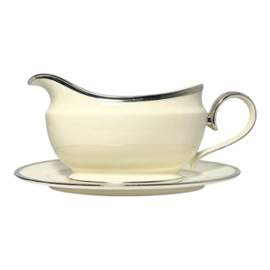 Lenox “Solitaire” Porcelain Gravy or Sauce Boat & Underplate