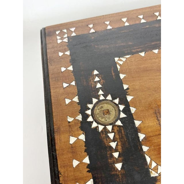 Brown Large Wooden Box with Geometric Motifs, France, 1970s For Sale - Image 8 of 15
