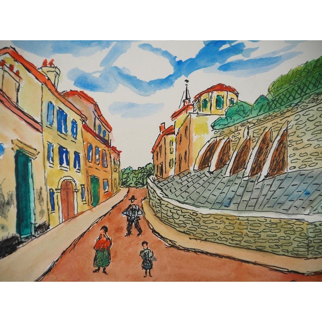 Elisée Maclet, The Ramparts, Watercolor, Early 20th Century For Sale - Image 4 of 8