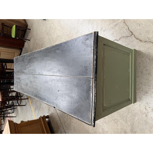 Sage Green and Black Wooden Retail Counter For Sale - Image 12 of 17