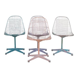 Vintage Charles and Ray Eames for Herman Miller PKC Wire Chairs - (3 Left) For Sale