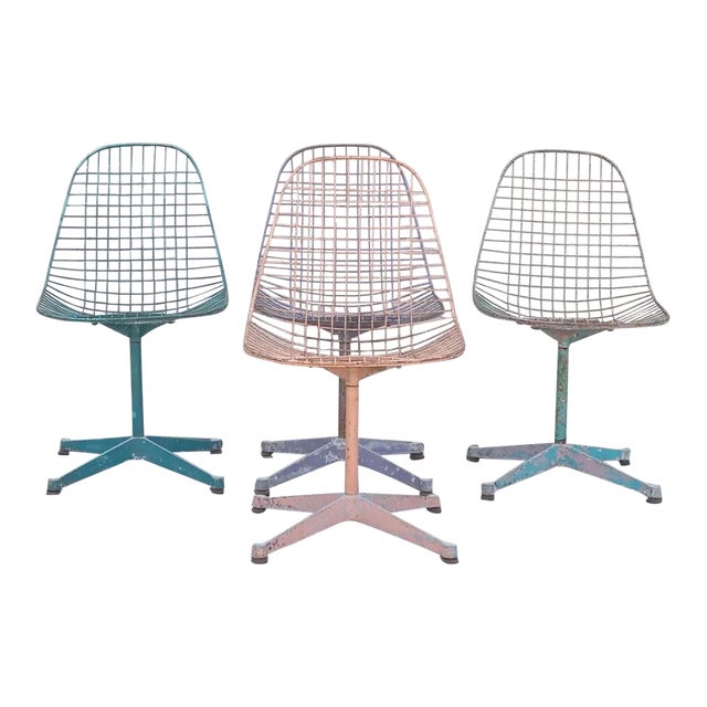 Vintage Charles and Ray Eames for Herman Miller PKC Wire Chairs - (3 Left) For Sale