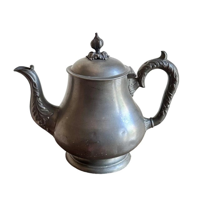 Metal James Allan Sheffield Genuine Pewter Tea Pot, Circa Late 1700s For Sale - Image 7 of 7