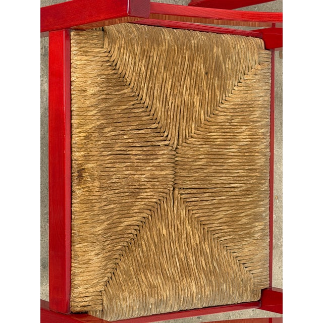 Wood Carimate Armchair in Red Lacquered Beech by Magistretti for Cassina, 1960s For Sale - Image 7 of 10