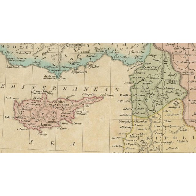 Kingdom of Jerusalem Map with Crusades Holy Land by Wilkinson, 1817 For Sale - Image 12 of 13