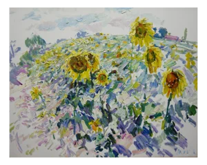 Georgij Moroz, Field of Sunflowers, 2000, Oil on Canvas