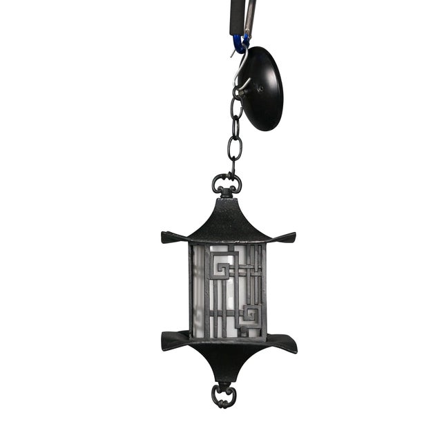 Chinese 1960s Chinoiserie Chinese Pagoda Hanging Lantern Pendant Light For Sale - Image 3 of 12