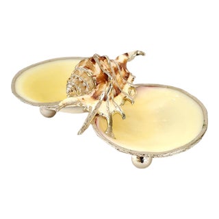 Caviar Dish Silver Dipped Real Shells Seashells For Sale