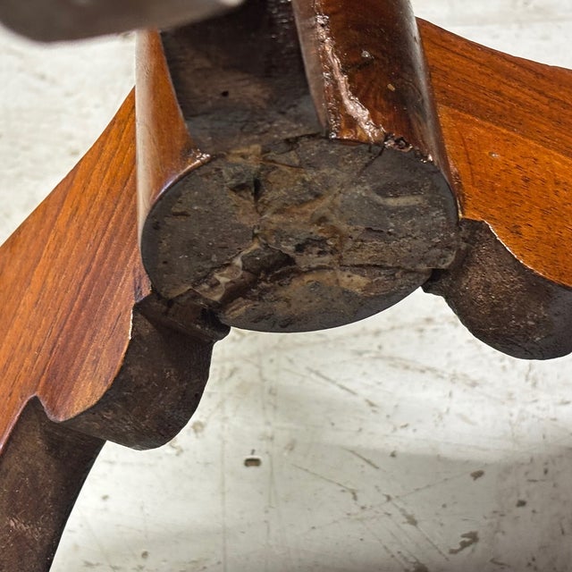 Brown Small Antique Louis Philippe Oval Walnut Coffee Table, 1800s For Sale - Image 8 of 10