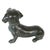 Metal Mid-Century Solid Bronze Dachshund Sculpture . Weighs 10 LBS . For Sale - Image 7 of 11