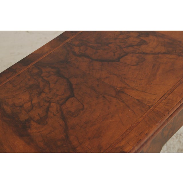 Vintage Burlwood English George II Game Table For Sale In Philadelphia - Image 6 of 15