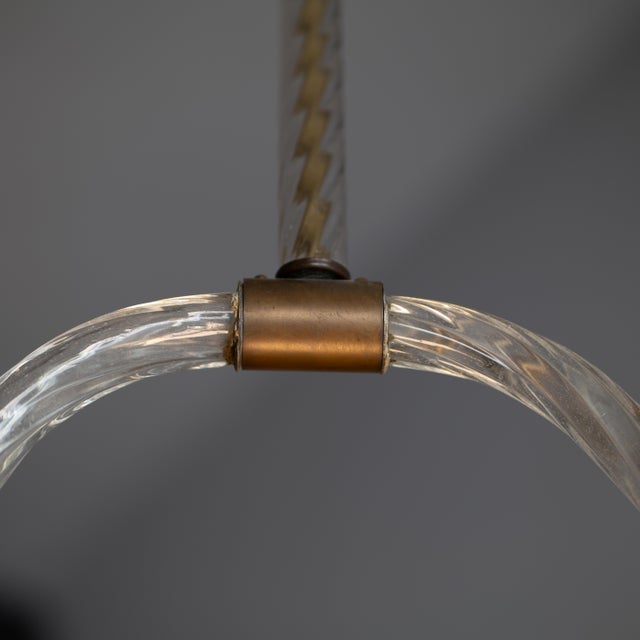 Vintage Pendant Light in Murano Glass from Barovier & Toso, 1940s For Sale - Image 6 of 14
