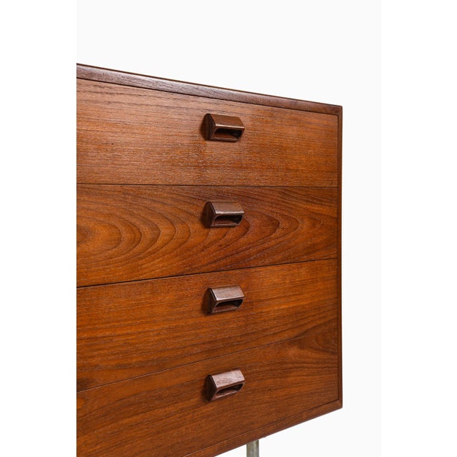 Sideboard in Steel and Teak attributed to Børge Mogensen, 1950s For Sale - Image 6 of 9
