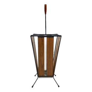 Mid-Century Teak Umbrella Stand, 1950s For Sale