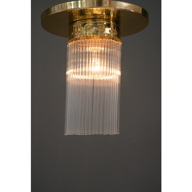 Art Deco Ceiling Lamp with Glass Sticks, Vienna, 1920s For Sale - Image 10 of 13