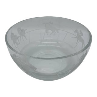 Hand Cut Crystal Polo Bowl For Sale