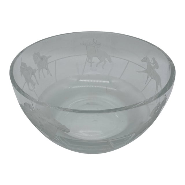 Hand Cut Crystal Polo Bowl For Sale