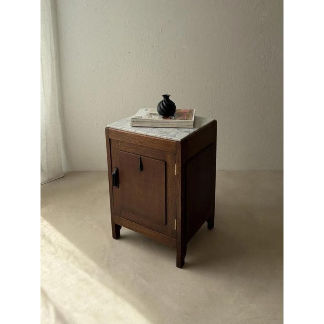 Art Deco Bedside Table with Marble Top For Sale - Image 16 of 16