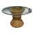 1960s Round Rattan Dining Table With Glass Top – Attributed to McGuire Furniture For Sale
