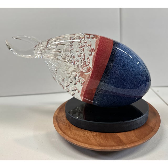 Contemporary Stefano Toso “Cometa” Murano Art Glass Sculpture, Signed, 19”, Omaggio a Christian R. Lassen, Provenance Included For Sale - Image 3 of 17