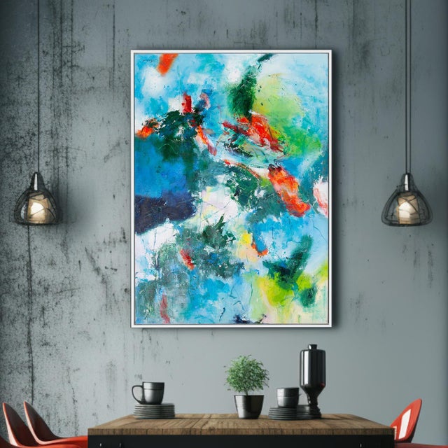 Abstract Jubilee Painting Abstract Reproduction Print For Sale - Image 3 of 6
