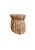 Sculptural Teak Wood Side Table Organic Fluted Form With Hand-Carved Texture For Sale - Image 4 of 7