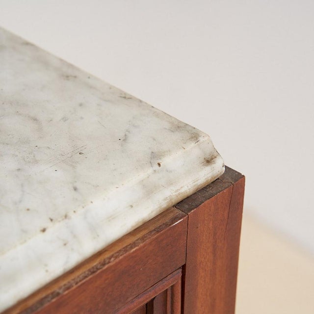 Vintage Desk with Marble Top For Sale - Image 10 of 11