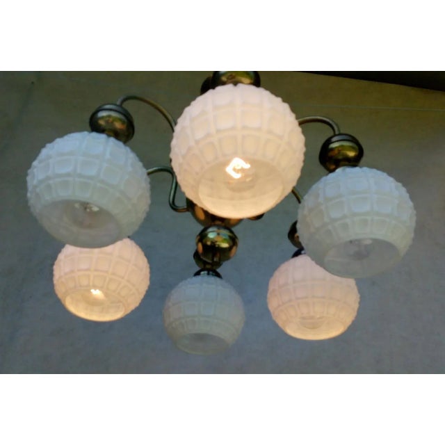 Vintage Bronze Chandelier, 1970s For Sale - Image 6 of 18