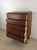 1960s Danish Modern Teak 5 Drawer Highboy Dresser With Lock & Key on Tapered Legs For Sale - Image 5 of 12