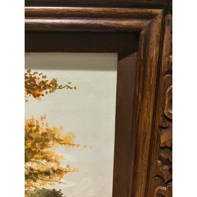 Transitional 1971 Original Acrylic on Canvas Painting by James L. Reed in Original Wood Frame For Sale - Image 3 of 10