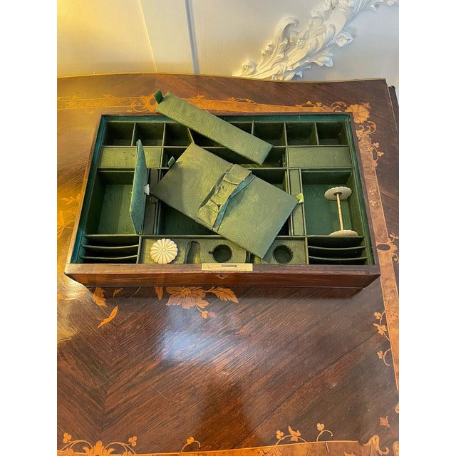 Antique Victorian Rosewood Writing Box For Sale - Image 10 of 17