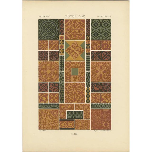 Firmin-Didot after Albert Racinet, XLVI of L’Ornement Polychrome, 1869, Paper For Sale