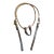 Vintage English 80” Braided Plaited Leather, Stainless Steel Equestrian Horse Rein For Sale