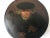 French Antique French Revolutionary Papier Mache Round Tobacco Snuff Box With Portrait of a Priest Smoking a Pipe For Sale - Image 3 of 11