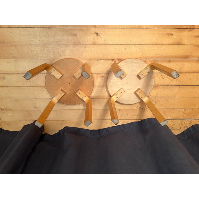 NE60 Stools attributed to Alvar Aalto for Artek, Finland, 1980s, Set of 2 For Sale - Image 11 of 18