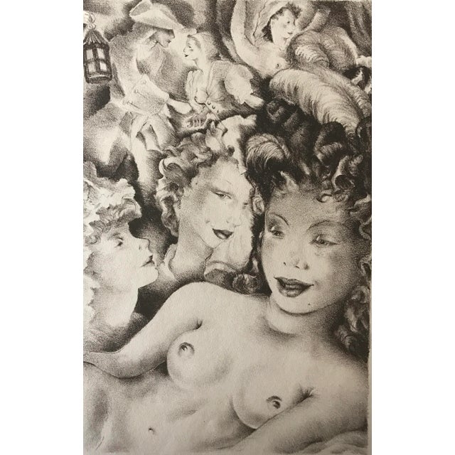 1937 Mariette Lydis Parisian Women Lithograph For Sale