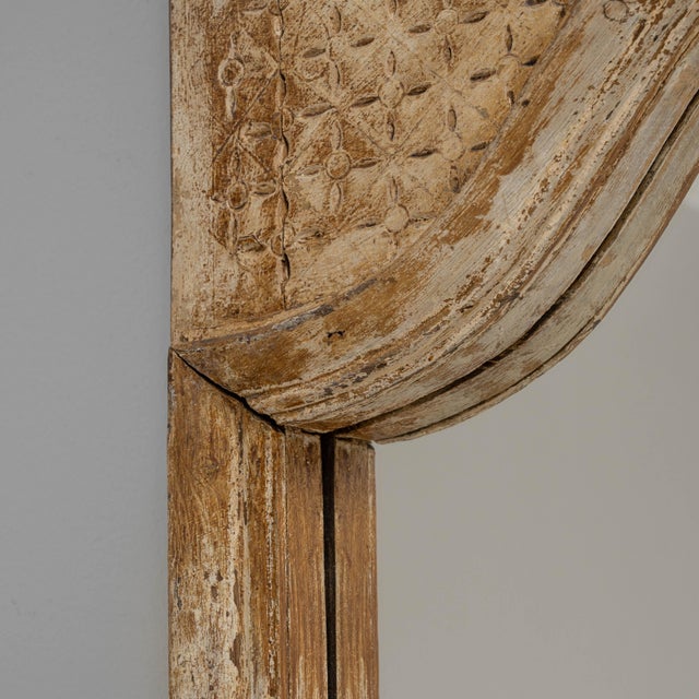 19th Century French Gustavian Floor Mirror with Arched Crest For Sale - Image 11 of 18