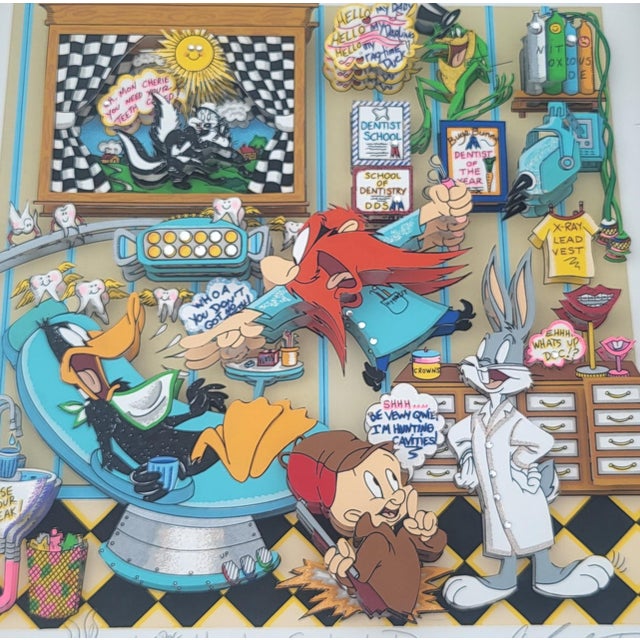 American Pop Art "Hunting Cavities" & "Extractions" Double Aperture Set by Charles Fazzino For Sale - Image 10 of 16