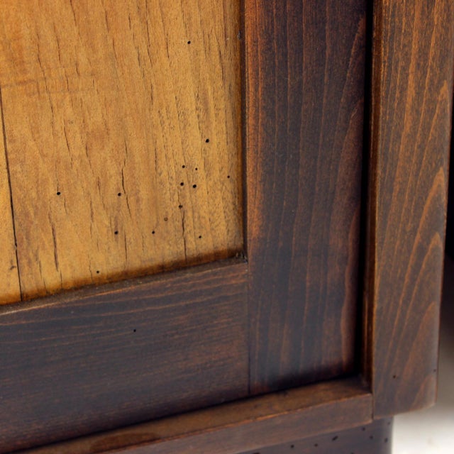 Tall Vintage Bedside Tables in Wood, Czechoslovakia, 1930s, Set of 2 For Sale - Image 10 of 16