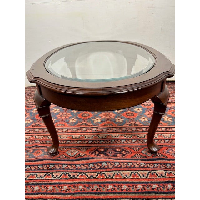 1960s Oval Glass Topped Coffee Table For Sale In New York - Image 6 of 6