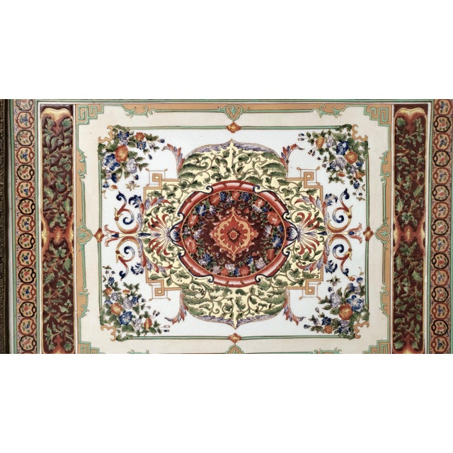 Tray Porcelain Brass Ormolu For Sale - Image 9 of 12