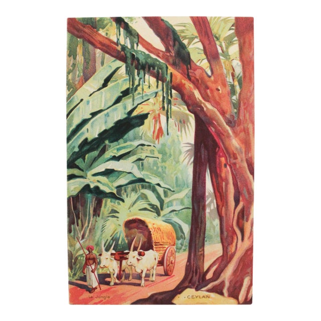 1930s French Champagne Menu Booklet, La Jungle, Ceylan - Charles Heidsieck, Reims For Sale