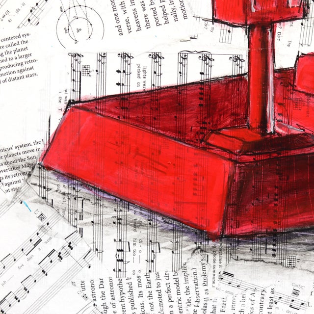 A Nearly Forgotten Song - Abstract Colorful Figurative Mixed Media Art on Wood Original Artwork by Robert Lebsack For Sale - Image 4 of 9