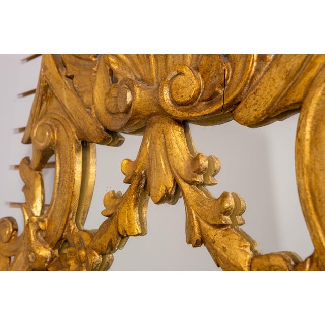 Italian Gold Gilt Finish Neoclassical Mirror For Sale - Image 10 of 14