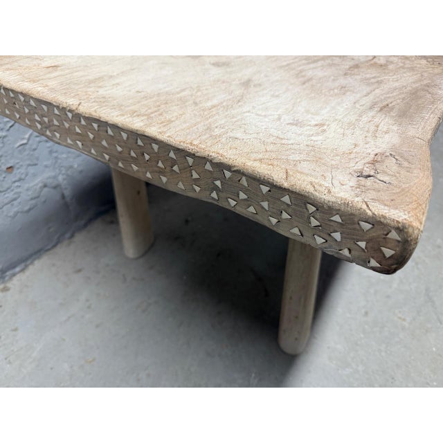 Andrianna Shamaris Shell Inlaid Teak Wood Coffee Table For Sale - Image 13 of 18